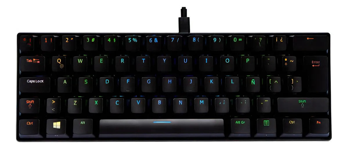 TECLADO VSG MINTAKA 60% MECÁNICO – SWITCH AZUL RGB | COLOR NEGRO