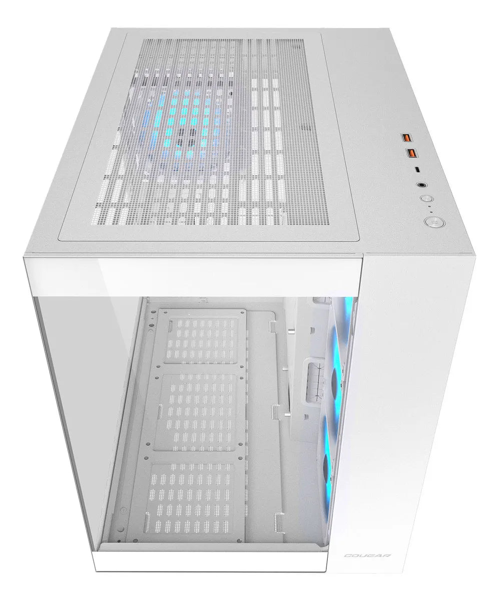 CHASIS COUGAR FV150 VIDRIO TEMPLADO + 4 FAN ARGB WHITE