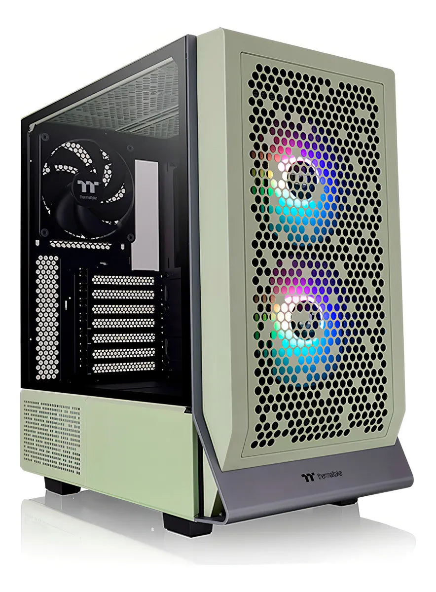 CHASIS THERMALTAKE CERES 300 TG ARGB GREEN / 2FANS ARGB + 1FANS GREEN