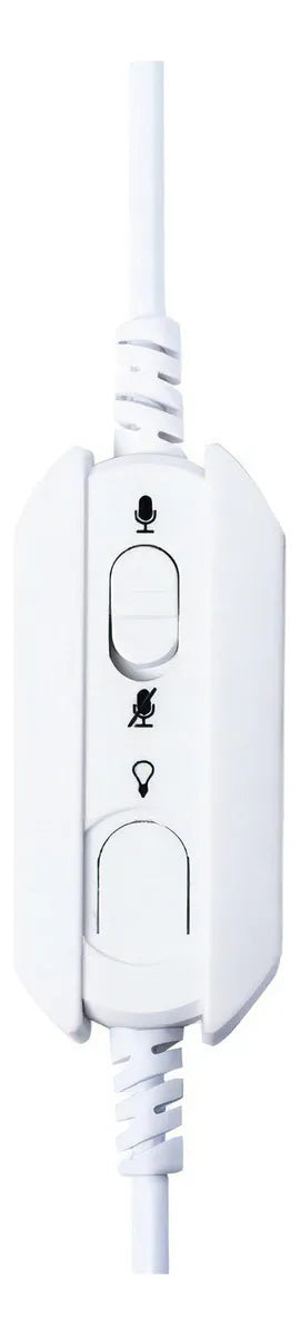 Diadema Gamer VSG Gemini Black-White | Conexión USB + 3.5mm | LED RGB | Micrófono Flexible | PC y Consolas