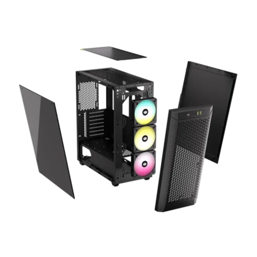 CHASIS CORSAIR 480T RGB | 3 FANS | - BLACK
