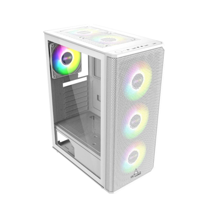 CHASIS ICEBERG FLOW E / WHITE - 4FANS ARGB WHITE/ ATX, MICRO ATX, MINI ITX