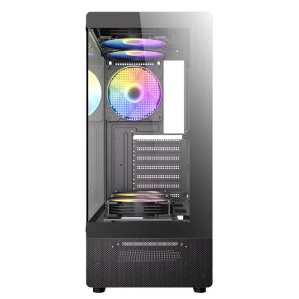 CHASIS ANTEC VCX300 ARGB // TIPO PECERA 5 FANS // BLACK