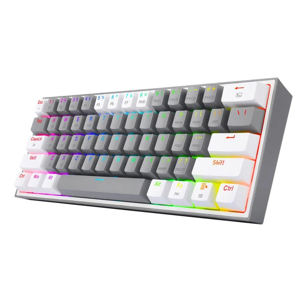 TECLADO MECANICO REDRAGON K616-RGB FIZZ PRO 60%/SWITCH RED/ GRIS-BLANCO