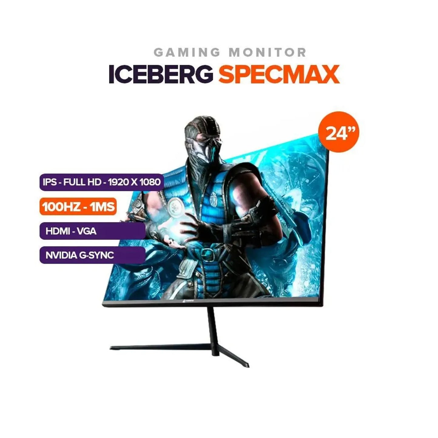 Monitor Gamer Iceberg Specmax G24V3 24 IPS FHD 100hz HDMI VGA