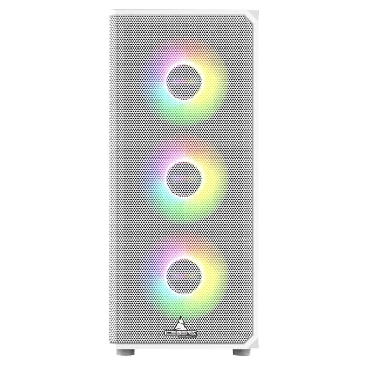 Chasis Iceberg Flow E White / 4 Ventiladores ARGB/ATX-MicroATX-MiniITX