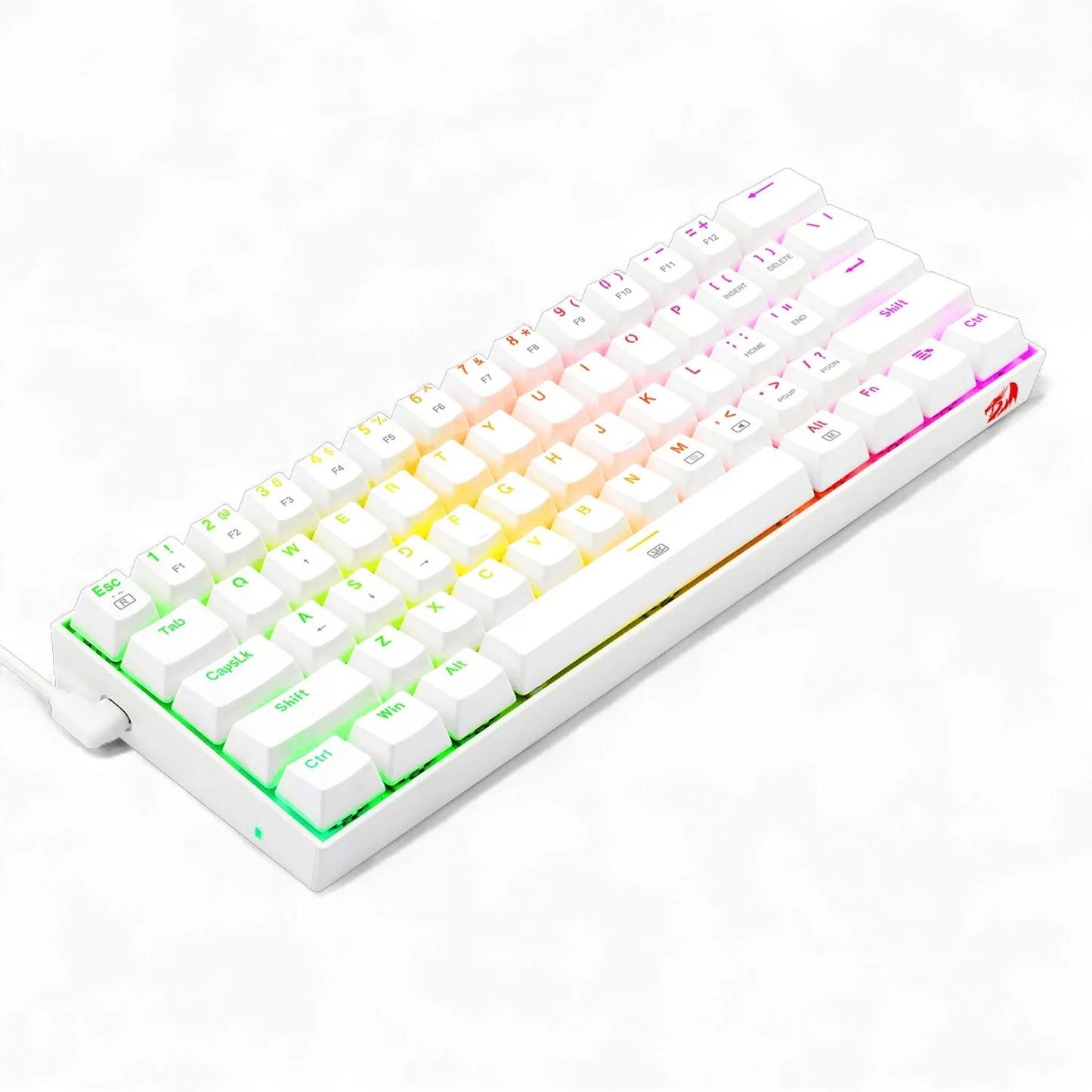 TECLADO MECÁNICO 60% REDRAGON DRAGONBORN K630 SWITCH ROJO / BLANCO