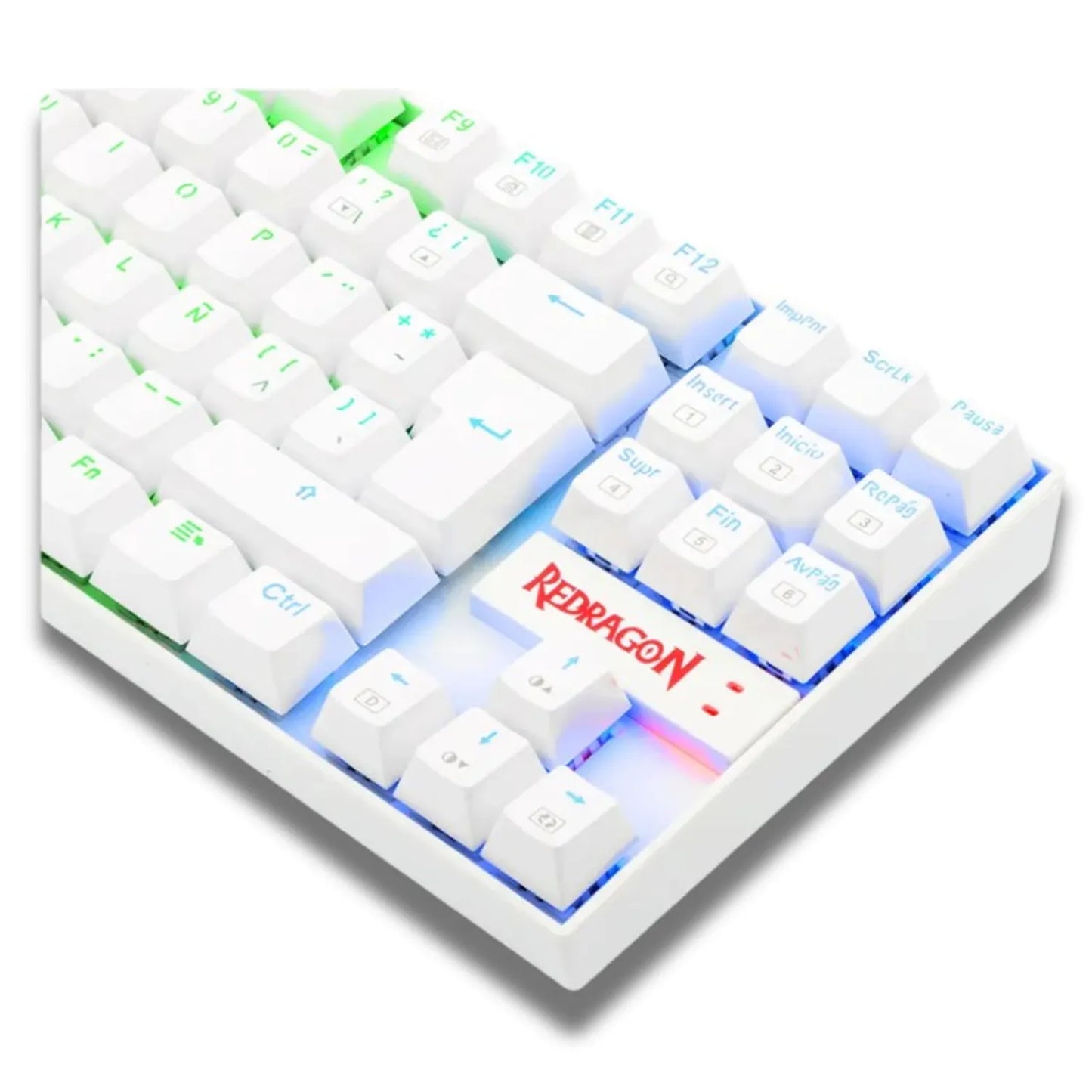 TECLADO GAMER REDRAGON KUMARA K552W-KR-SP RAINBOW BLANCO