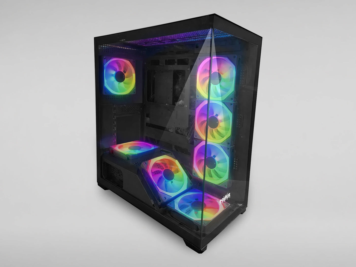 CHASIS  POWER 7 FANS RGB  W97 / BLACK