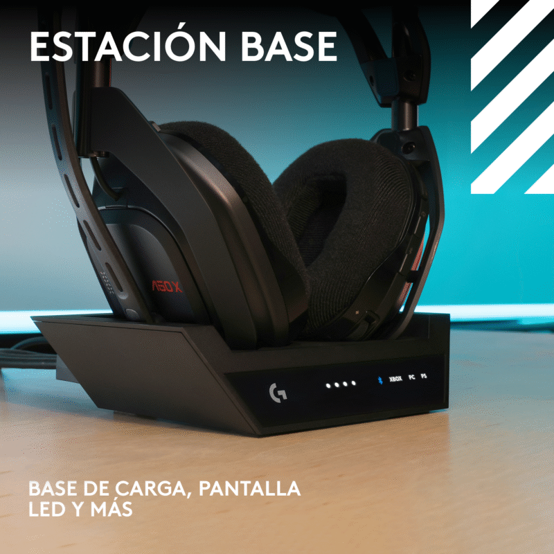 Auriculares Gamer Inalámbricos Logitech G Astro A50 X LIGHTSPEED Base PLAYSYNC - Negro
