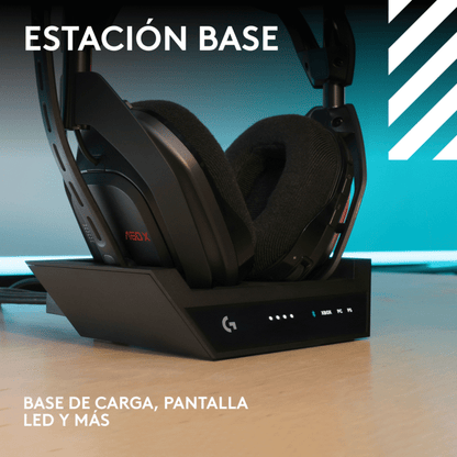 Auriculares Gamer Inalámbricos Logitech G Astro A50 X LIGHTSPEED Base PLAYSYNC - Negro
