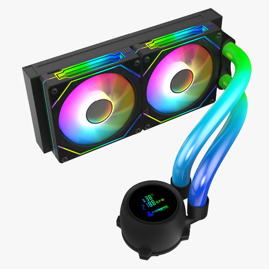 REFRIGERACION LIQUIDA ICEBERG  PANTALLA Y TUBOS ARGB 240ML  BLACK