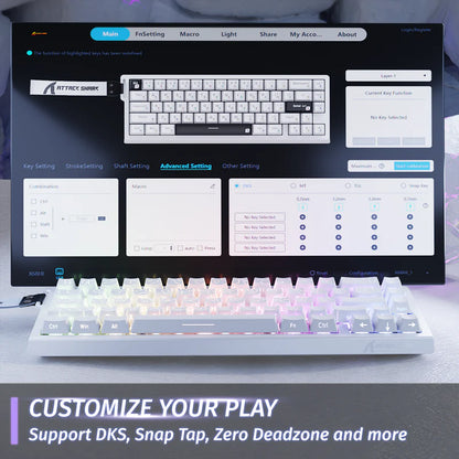 ATTACK SHARK X68 HE Rapid Trigger Keyboard Magnetic Switch