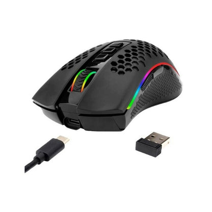 MOUSE REDRAGON STORM PRO M808-KS RGB  BLACK 1600DPI INALÁMBRICO
