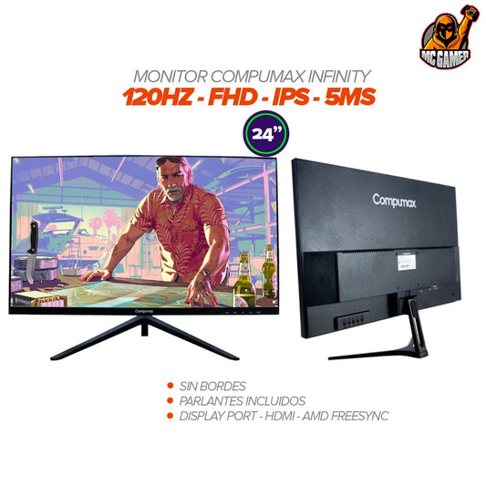 MONITOR GAMER COMPUMAX INFINITY 24 120HZ FHD IPS PARLANTES INCLUIDOS