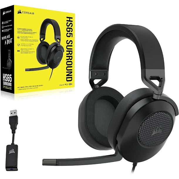 DIADEMAS CORSAIR HS55 STEREO BLACK
