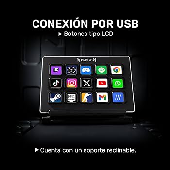 STREAMCRAFT  15 BOTONES LCD  NEGRO REDRAGON SS550