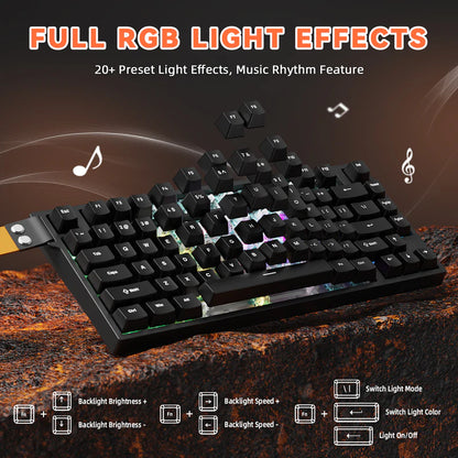 ATTACK SHARK R82 HE Rapid Trigger Keyboard Magnetic Switch with 0.005MM RT