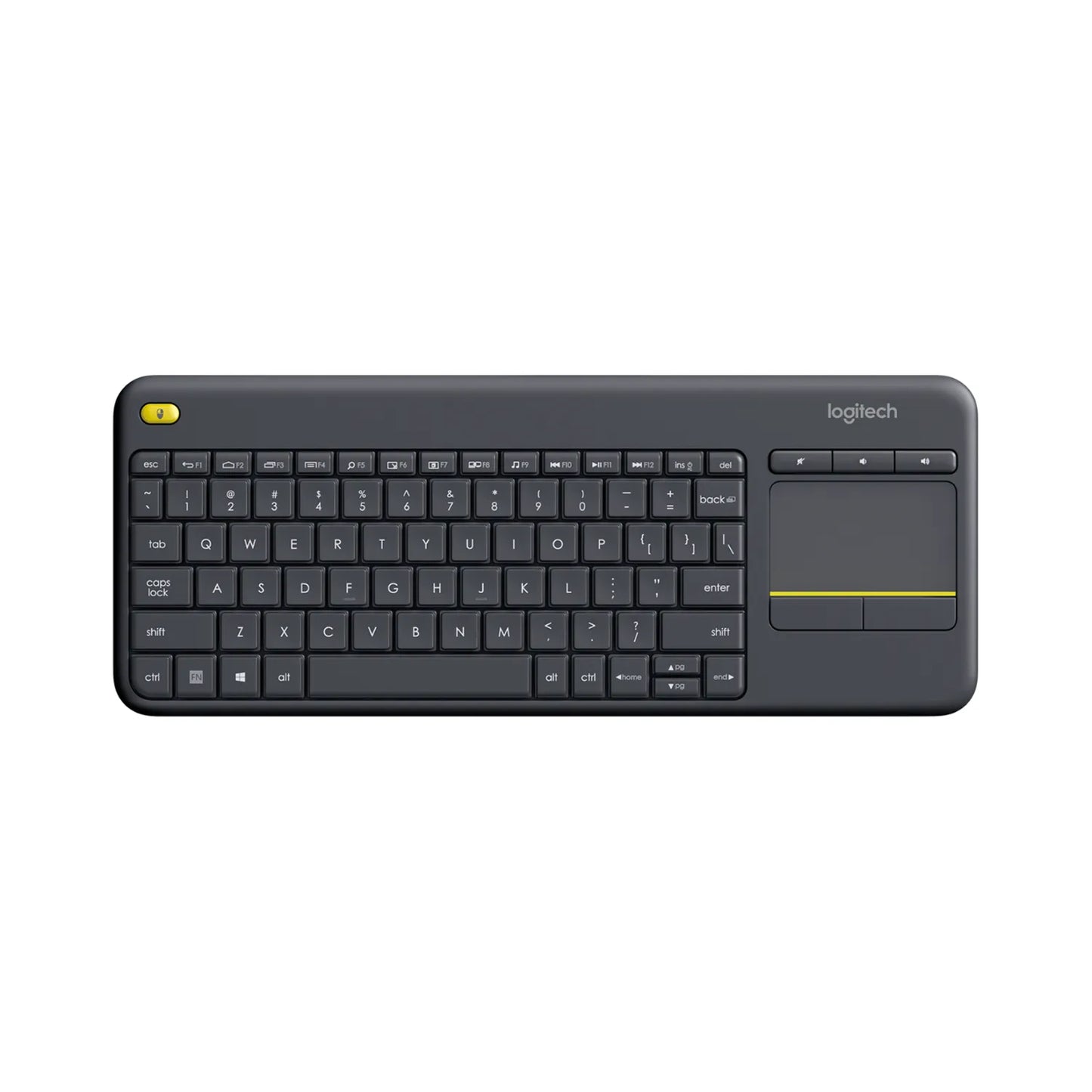 Teclado Logitech K400 Plus / Inalámbrico / Touchpad Integrado / Multimedia / Negro