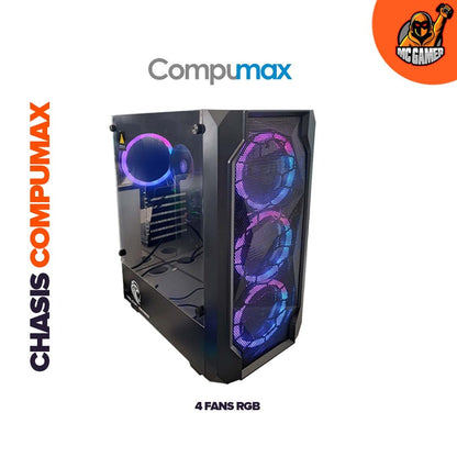 TORRE GAMER COMPUMAX / R5 5600GT / BOARD ASUS PRIME A520M-A II 4SLOT / RAM RGB 16GB / SSD ADATA LEGEND 700 1TB / CHASIS 4FANS COMPUMAX / FUENTE REAL GAMEMAX 700W 80+ BRONZE