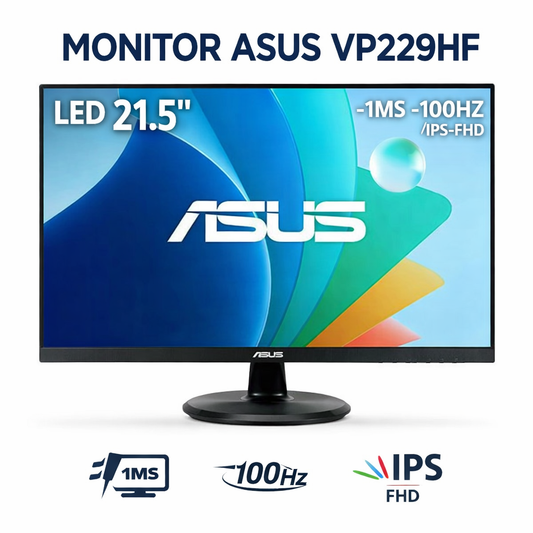 MONITOR  ASUS VP229HF LED 21.5"  - 1MMS -100HZ  / IPS- FHD