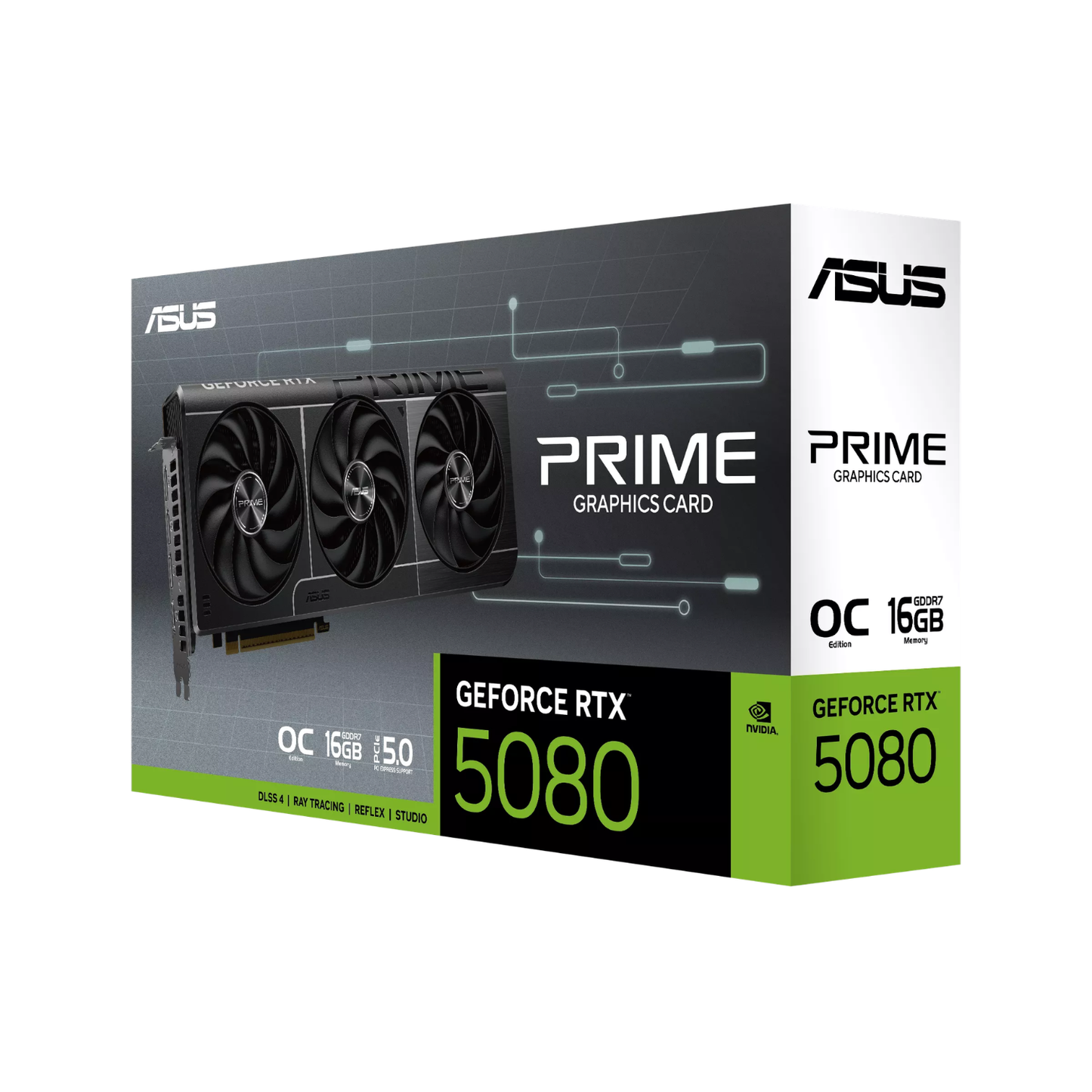 Tarjeta Gráfica ASUS PRIME GeForce RTX 5080 OC 16GB GDDR7 | DLSS 4 | Ray Tracing | PCIe 5.0