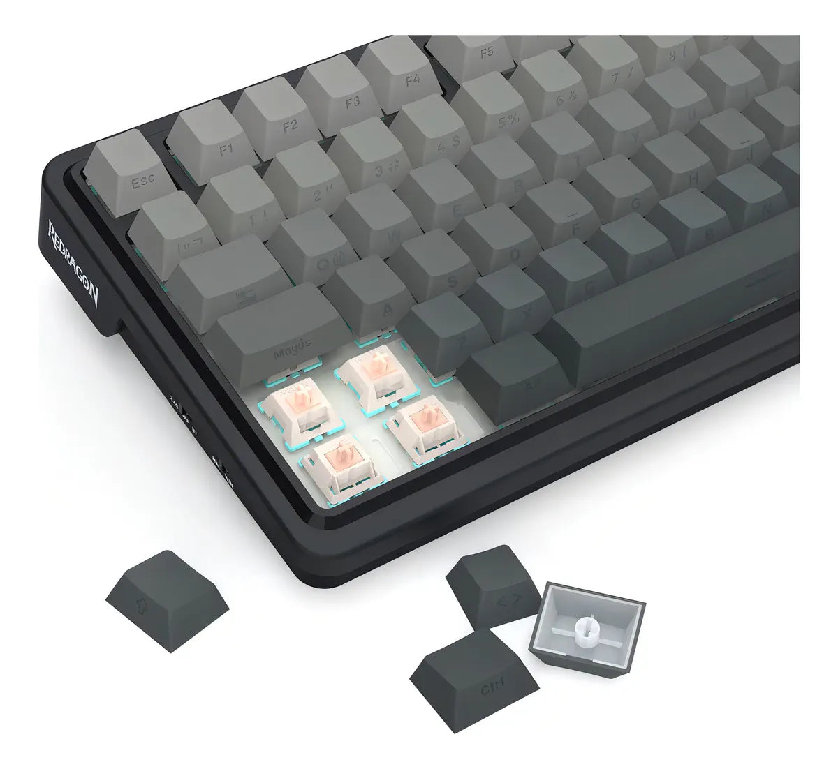 TECLADO REDRAGON EISA MAX K686SP-RGB-MAX GRIS