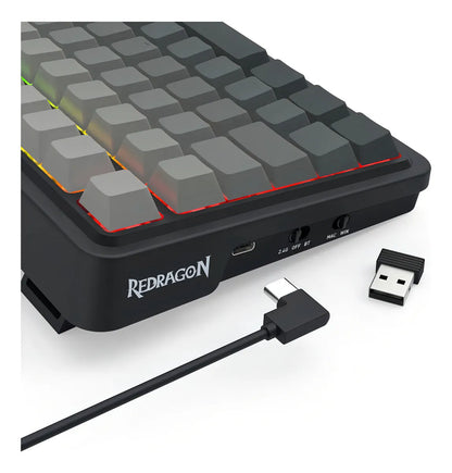 TECLADO REDRAGON EISA MAX K686SP-RGB-MAX GRIS