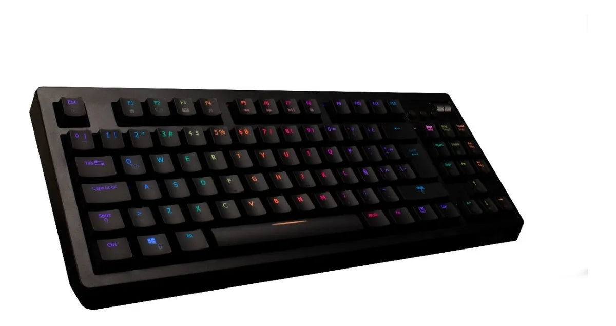 TECLADO GAMER VSG QUASAR MECÁNICO | SWITCH ROJO / AZUL | RGB | COLOR NEGRO