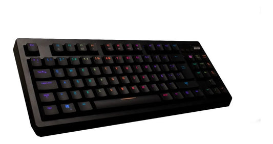 TECLADO GAMER VSG QUASAR MECÁNICO | SWITCH ROJO / AZUL | RGB | COLOR NEGRO