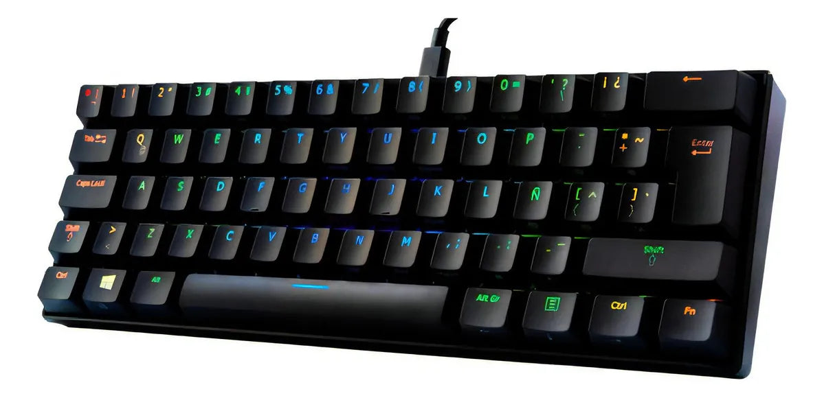 TECLADO VSG MINTAKA 60% MECÁNICO – SWITCH AZUL RGB | COLOR NEGRO