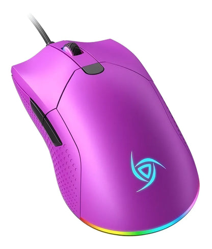Mouse Gamer VSG Aurora Púrpura Austral | RGB | Ergonómico | Alta Precisión | Ligero