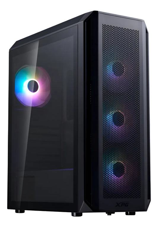 Chasis Gamer XPG Valor AirPlus Negro / 4 Fans ARGB / Malla Frontal
