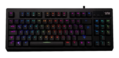 TECLADO GAMER VSG QUASAR MECÁNICO | SWITCH ROJO / AZUL | RGB | COLOR NEGRO