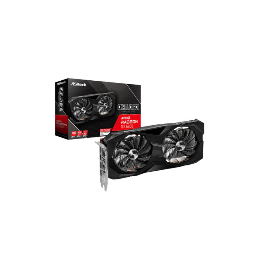 TARJETA GRAFICA ASROCK AMD RADEON RX 6600 8GB /GDDR6 / 2 FANS / BLACK
