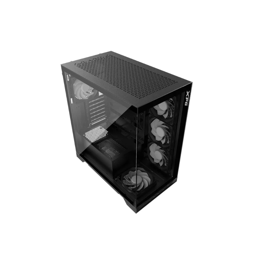 CHASIS GAMER XPG INVADER X NEGRO + 5 VENTILADORES