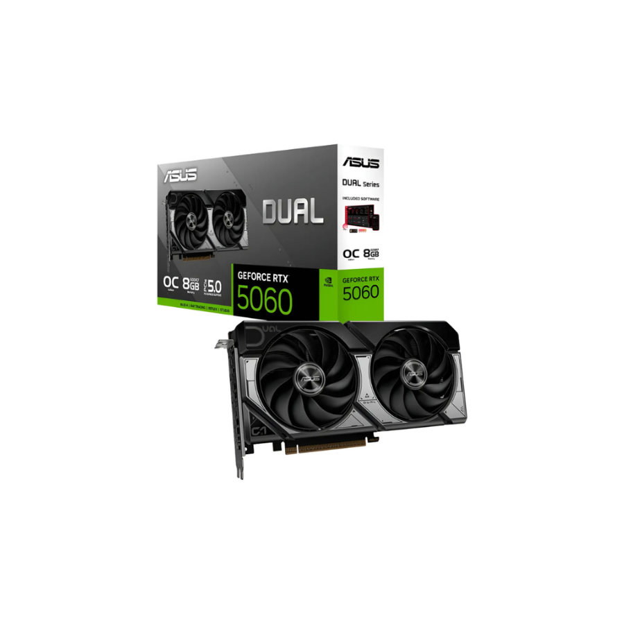 TARJETA DE VIDEO ASUS DUAL RTX 5060 8GB GDDR7 2FANS