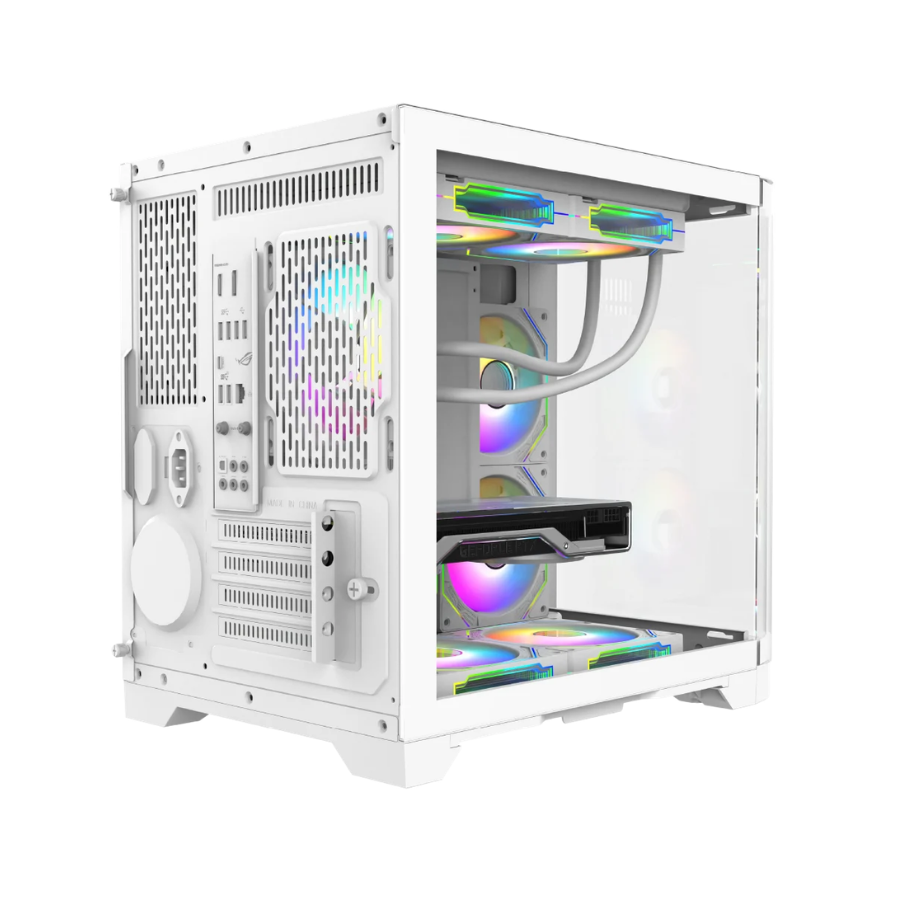 CHASIS ICEBERG CRYSTAL WAVE L BLANCO 7 VENTILADORES ARGB