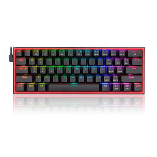 TECLADO MECANICO REDRAGON K616- RGB FIZZ PRO 60%/SWITCH RED/BLACK