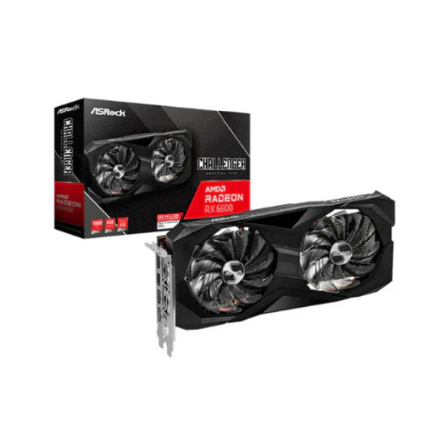 TARJETA GRAFICA ASROCK AMD RADEON RX 6600 8GB /GDDR6 / 2 FANS / BLACK