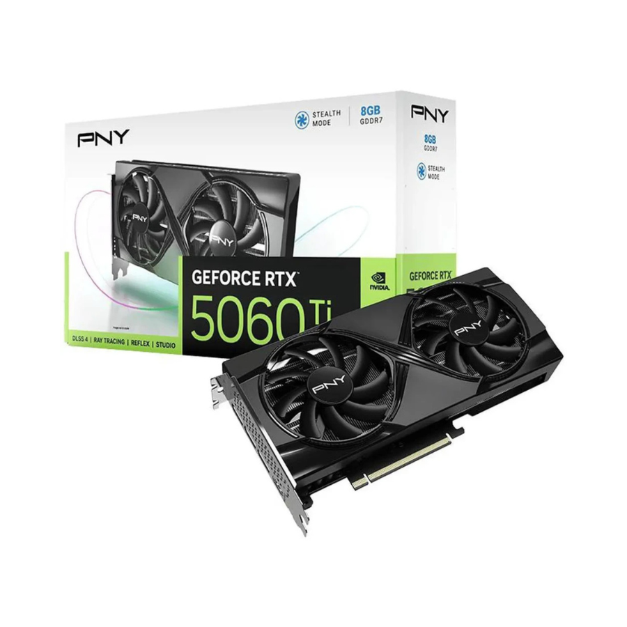 TARJETA DE VIDEO PNY GEFORCE RTX5060 DUAL FAN GPU, 8GB GDDR7