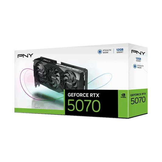 TARJETA DE VIDEO PNY VIDEO NVIDIA GEFORCE RTX 5070 12GB OVERCLOCKED TRIPLE FAN DLSS4