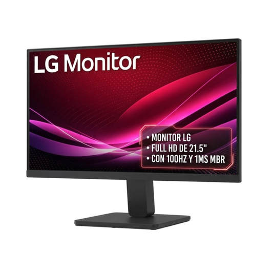 MONITOR LG FULL HD DE 21.5" CON 100HZ Y 1MS MBR