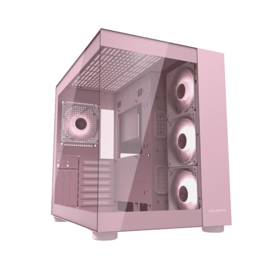 CHASIS  COUGAR FV150 VIDRIO TEMPLADO + 4 FAN ARGB ROSA