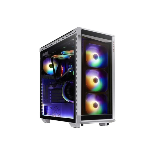 CHASIS GAMER XPG BY ADATA BATTLECRUISER BLANCO / VIDRIO TEMPLADO X4 / 4 FAN COOLER ARGB