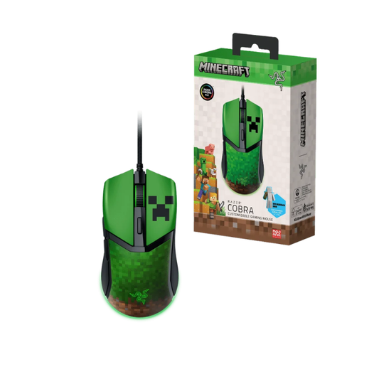 MOUSE GAMER RAZER COBRA 8 BOTONES 10.000DPI / EDICION MINECRAFT