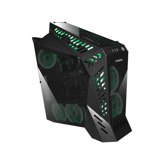 CHASIS POWER F913A / 8 FANS RGB / CRYSTAL DELANTERO Y LATERAL