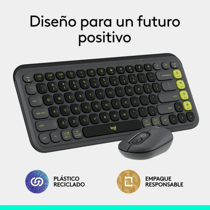 COMBO LOGITECH TECL + MOUSE POP ICON BLUETOOH / BLACK