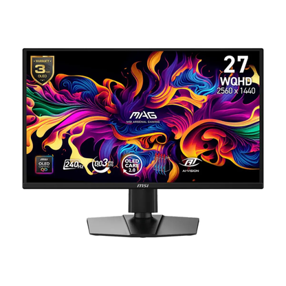 MONITOR GAMER MSI MAG 272QP QD-OLED X24 27” - WQHD 2K - 240Hz - 0.03ms - PANEL QD-OLED