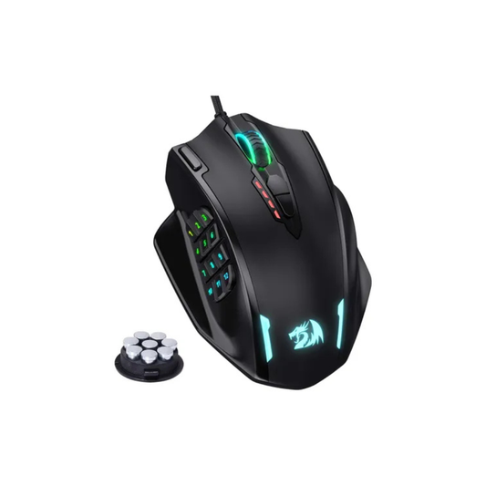 MOUSE IMPACT M908 CABLEADO-12.400 DPI RGB CHROMA- 12 BOTONES PROGRAMABLES